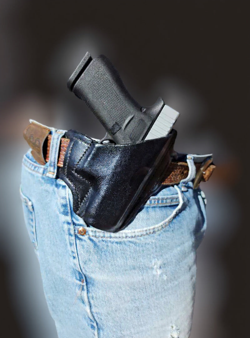 Starlight Leather Co. – Black Leather Glock 43/43X Holster